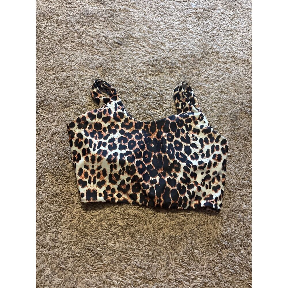 Zaful cheetah leopard print longline bikini top - Picture 3 of 3
